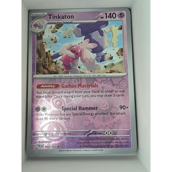 Other - Tinkaton 105/193 Rare Paldea Evolved Pokemon Reverse Holo Near Mint